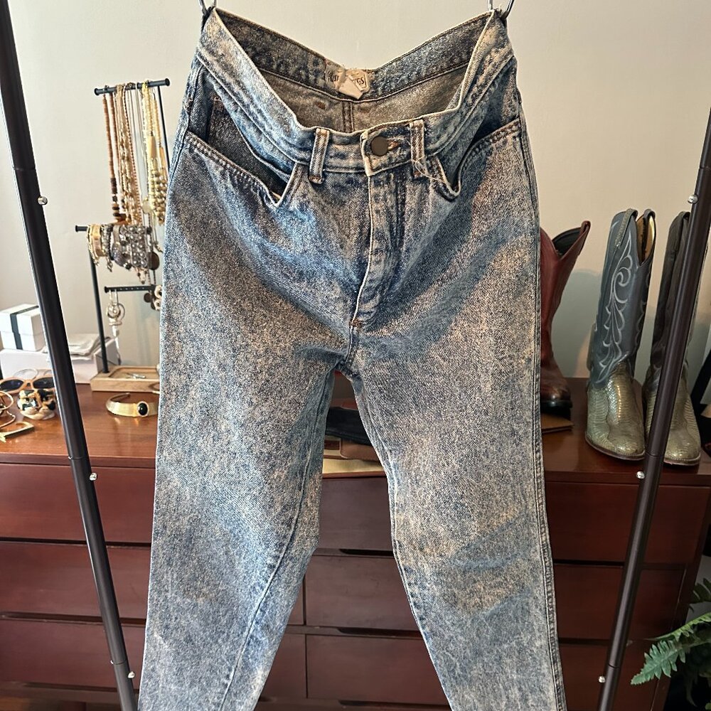 Space Leg Vintage Blue sunburned Wash size 28